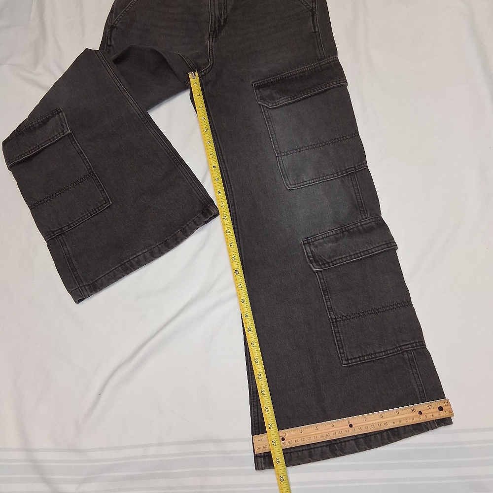 H&M Divided New Women Black and Gray Denim Jeans Size 4 Made In Bangladesh - Picture 10 of 16